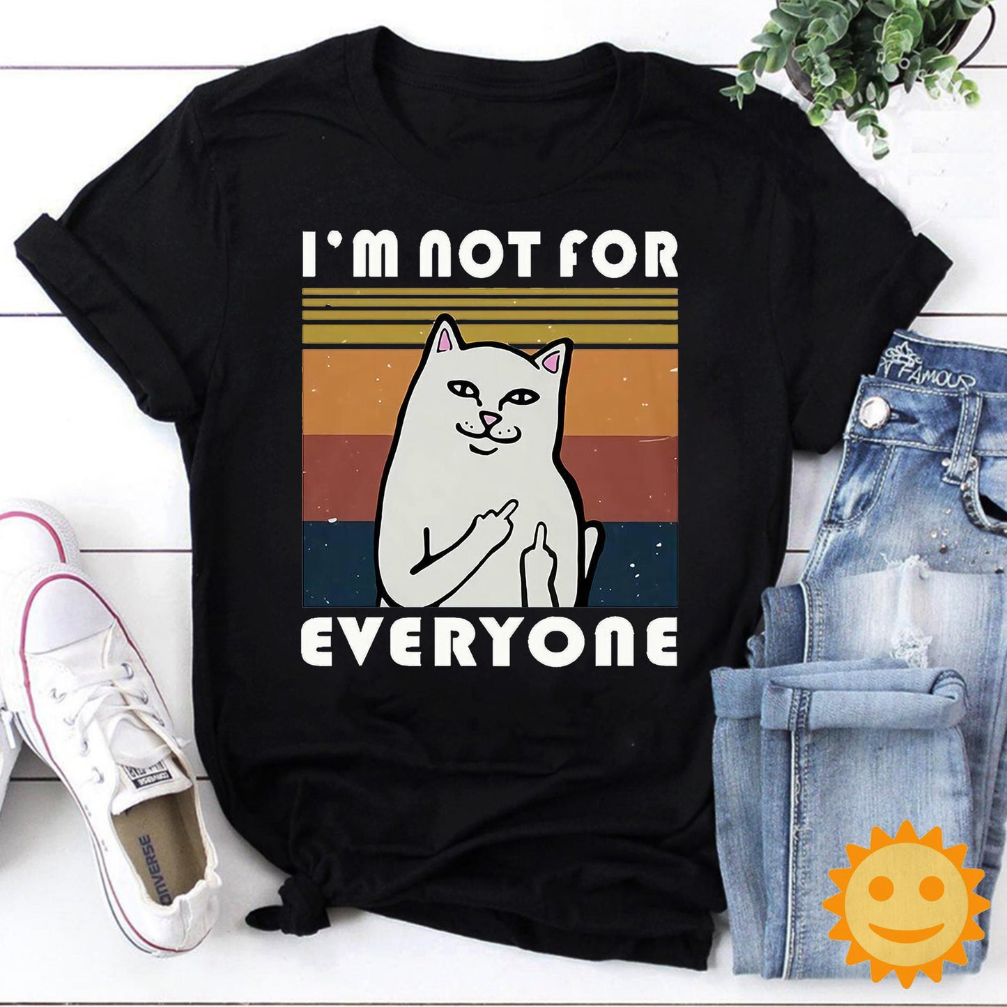 I'm Not In A Bad Mood Everyone Is Annoying Vintage T-Shirt, Cat Shirt, Cat Lovers Shirt, Pet Lovers Shirt, Kitten Shirt, Funny Cat Shirt