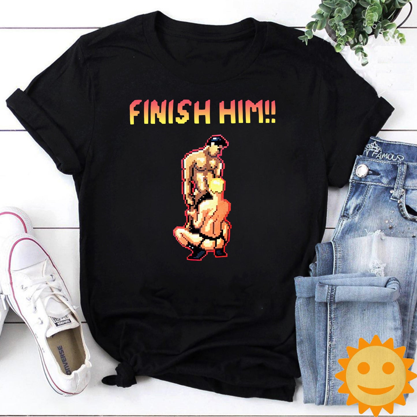 Gaymer Finish Him Vintage T-Shirt, LGBT Shirt, LGBTQ Shirt, Lbgt Pride Shirt, Lgbt Ally Shirt, Gay Shirt, Gay Gymer Shirt, Gay Pixels Shirt