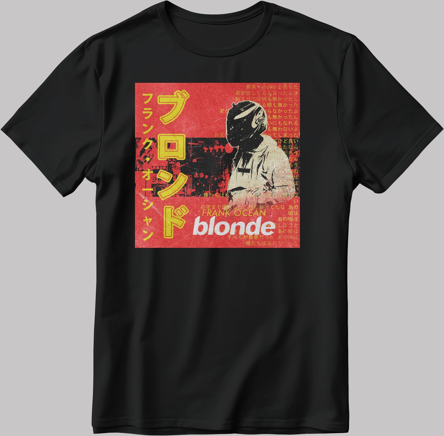 Album Cover Frank Ocean Blonde Short Sleeve White-Black Men's / Women's T Shirt S513