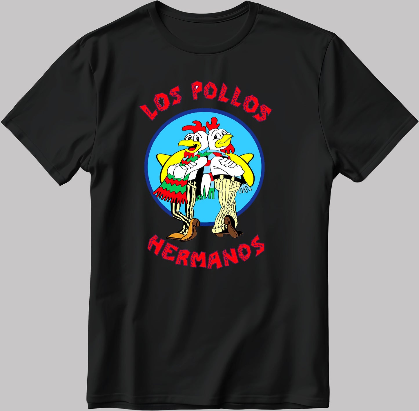 Los Pollos And Hermanos Figure, Short Sleeve White-Black Men's / Women's T Shirt K654