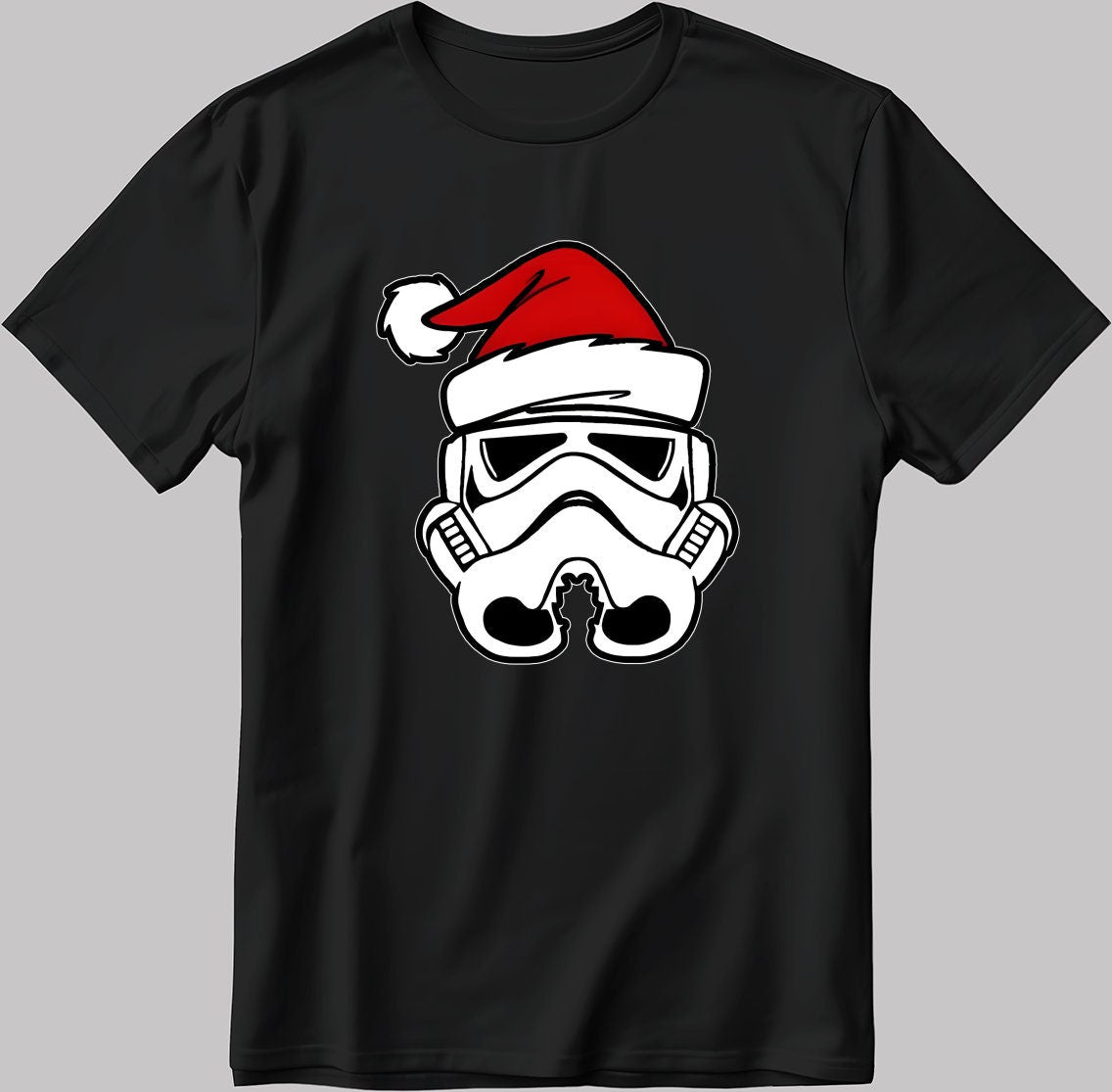 Star Wars Santa Stormtrooper Merry Christmas, Short Sleeve White-Black Men's / Women's T Shirt K1110