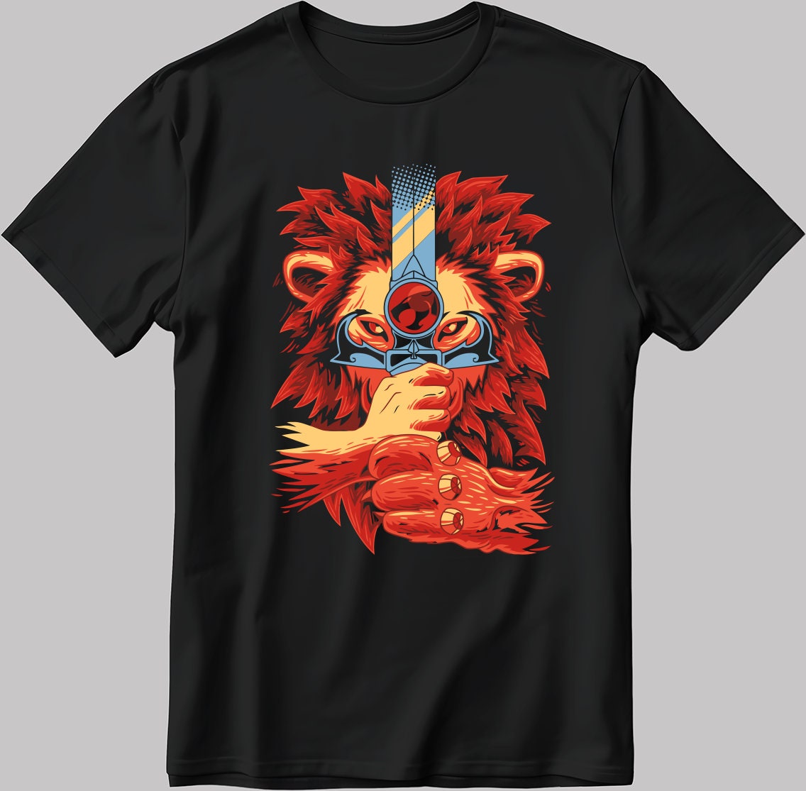 Lion King Short Sleeve White-Black Men's / Women's T Shirt U218