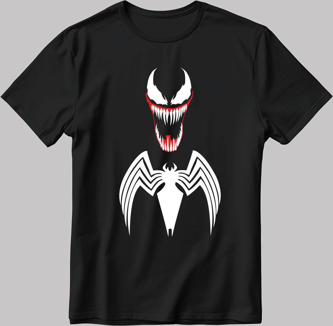 Venom Poster Short Sleeve White-Black Men's / Women's T Shirt U184
