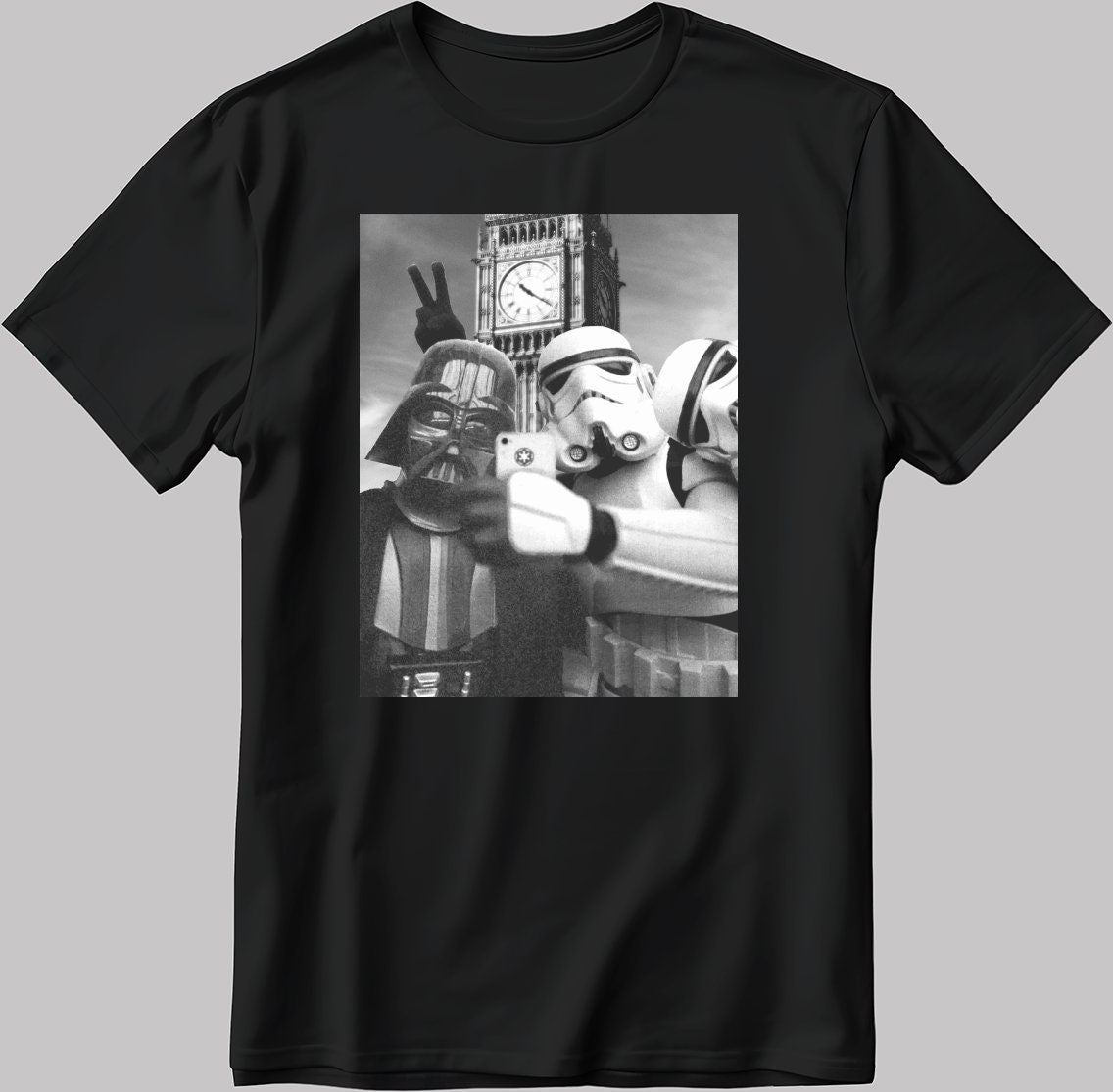 Star Wars Selfie Short Sleeve White-Black Men's / Women's T Shirt K615