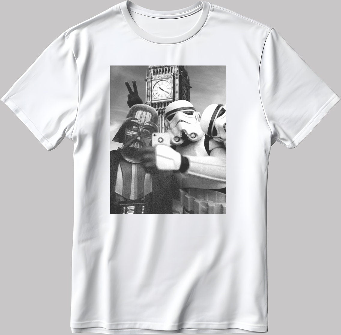 Star Wars Selfie Short Sleeve White-Black Men's / Women's T Shirt K615