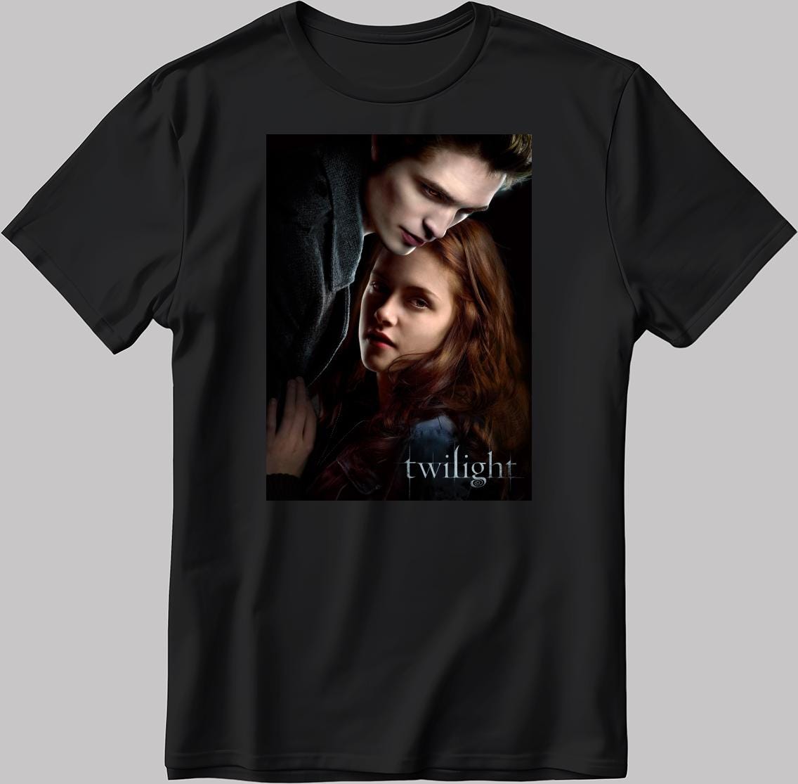 Famous Character Edward Cullen Figure, Short Sleeve White-Black Men's / Women's T Shirt T132