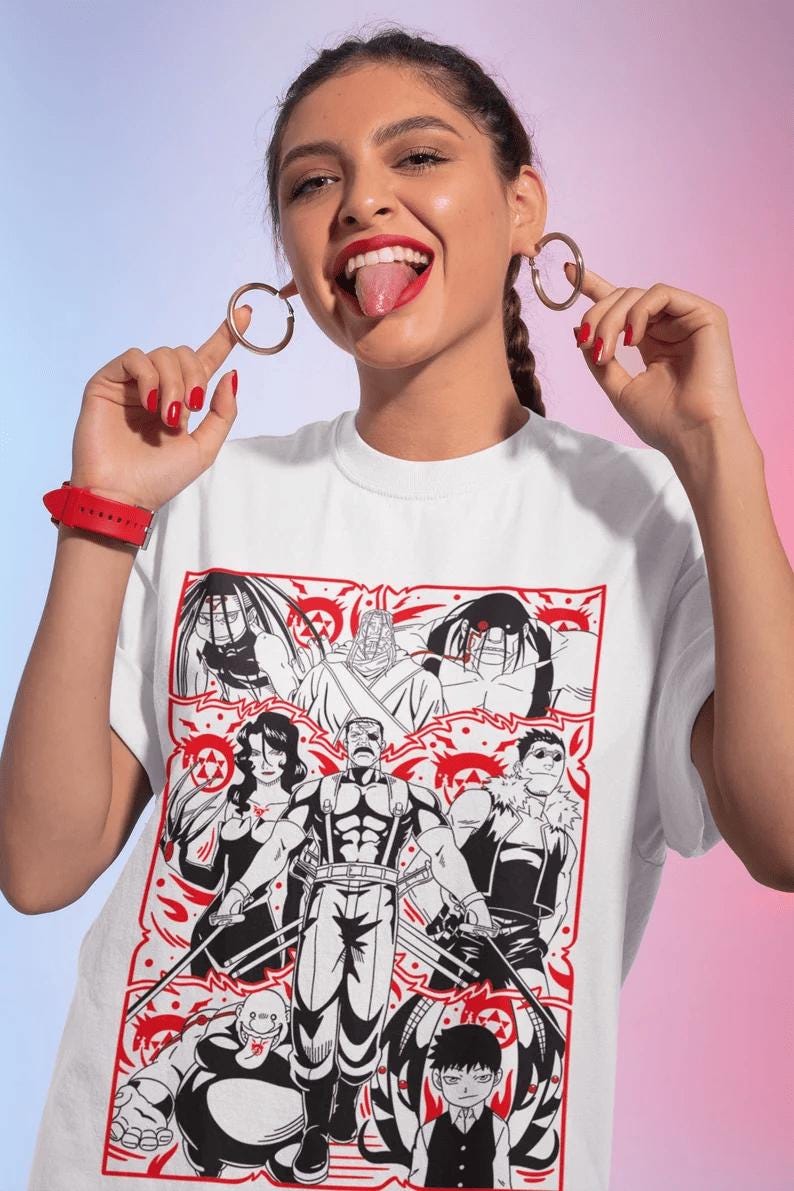 Anime lover shirt , Anime Gift, homunculos shirt,anime fans tee,Girlfriend Shirt, vintage anime clothes, Anime lover gift Shirt Size