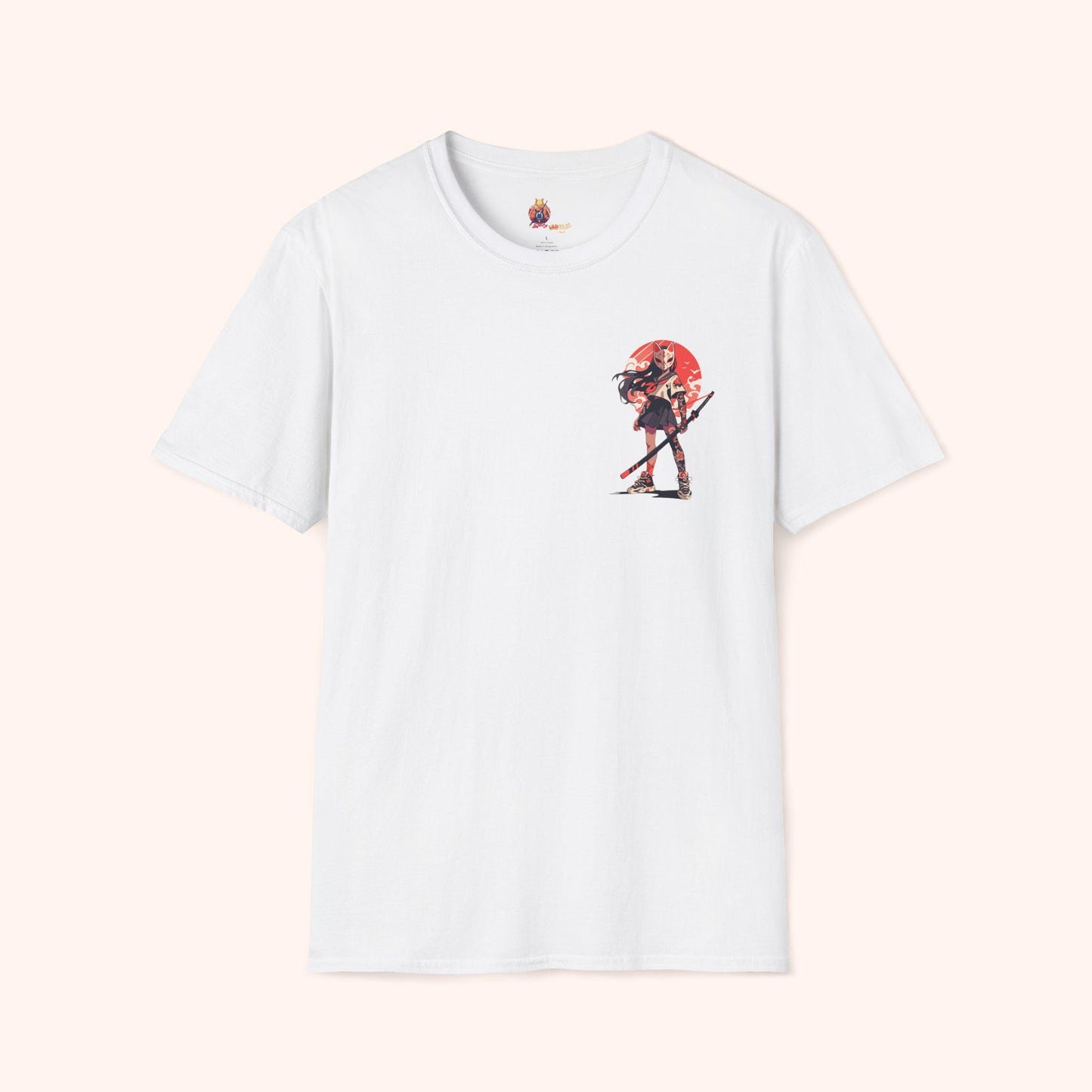 Samurai Warrior Graphic Tee, Unisex Softstyle T-Shirt, Vintage Anime Shirt, Casual Wear, Unique Streetwear