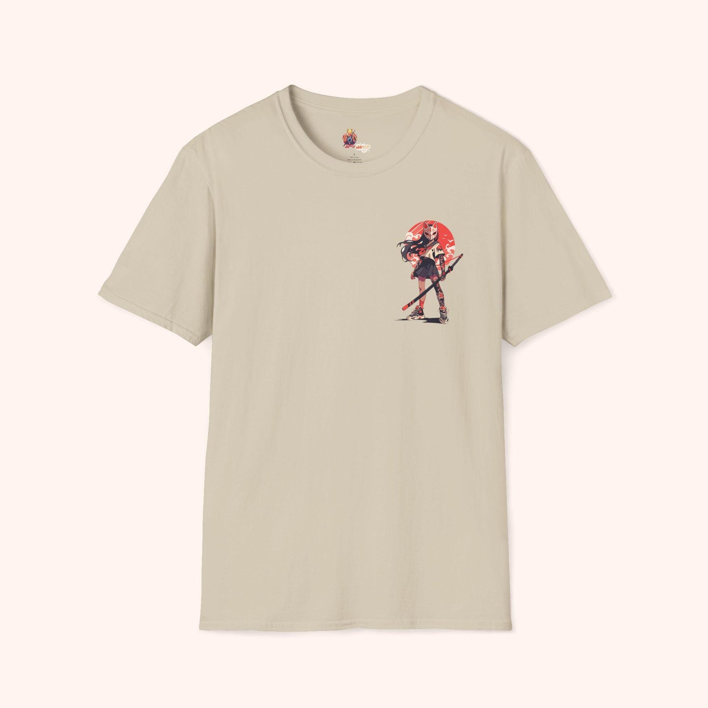 Samurai Warrior Graphic Tee, Unisex Softstyle T-Shirt, Vintage Anime Shirt, Casual Wear, Unique Streetwear