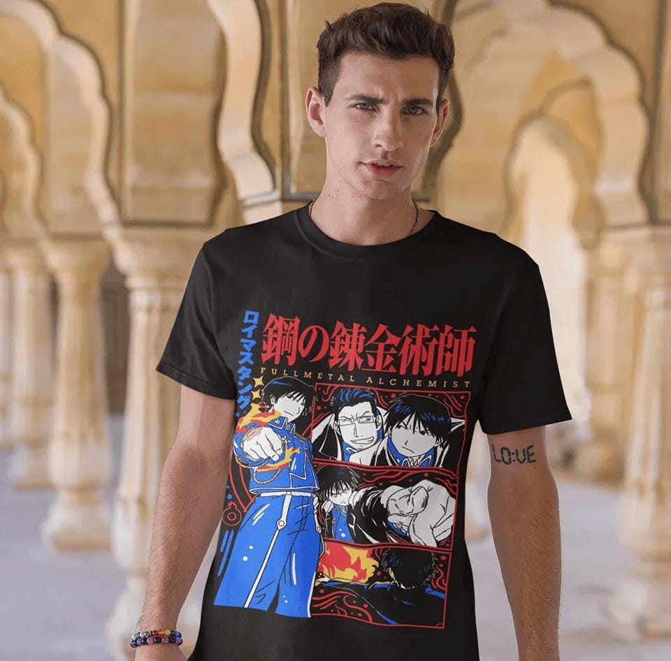 Anime lover shirt , Anime Gift, homunculos shirt,anime fans tee,Girlfriend Shirt, vintage anime clothes, Anime lover gift Shirt,roy mustang