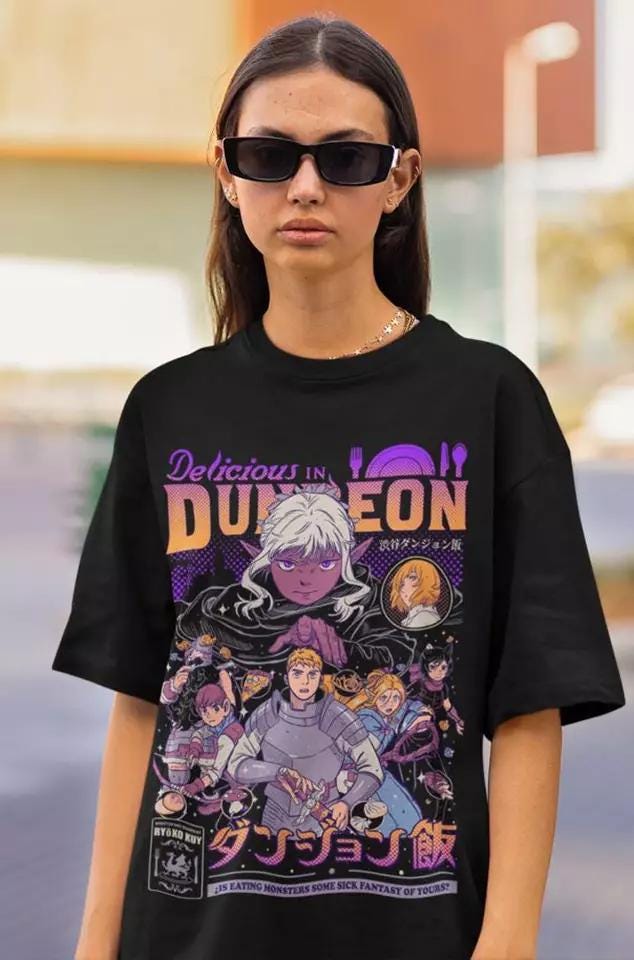 Anime Vintage Special Unisex T-shirt , Laios Touden Dungeon Meshi T-Shirt delicious Anime Lovers Shirt, Graphic Anime Tee, Manga Shirt