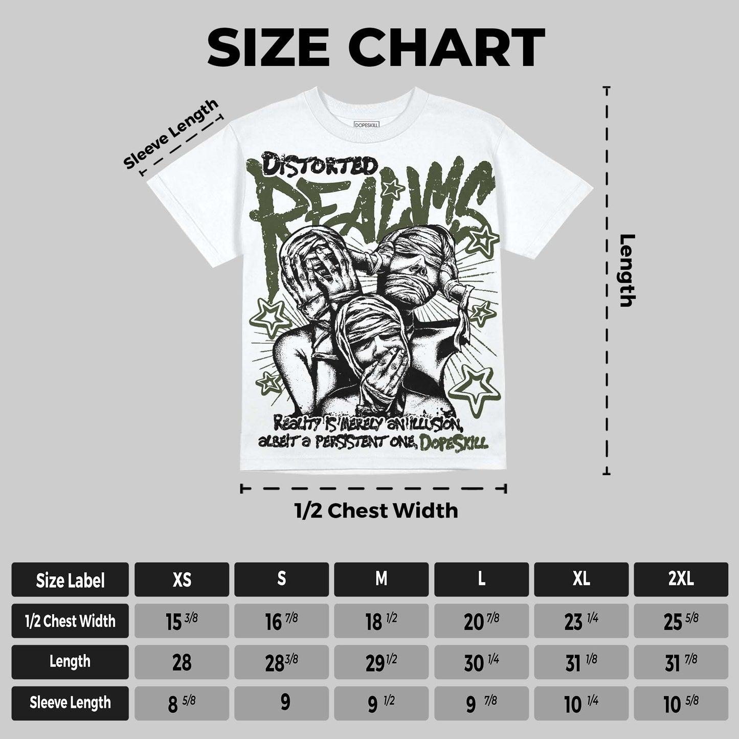 Olive Collection DopeSkill Oversize Print T-Shirt Distorted Realms Graphic