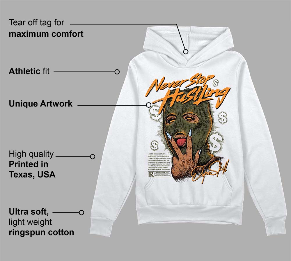 Olive 5s DopeSkill Hoodie Sweatshirt Never Stop Hustling Graphic