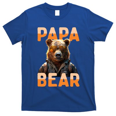Papa Bear Daddy Bear Dad FatherS Day Grizzly Brown Bears Gift T-Shirt