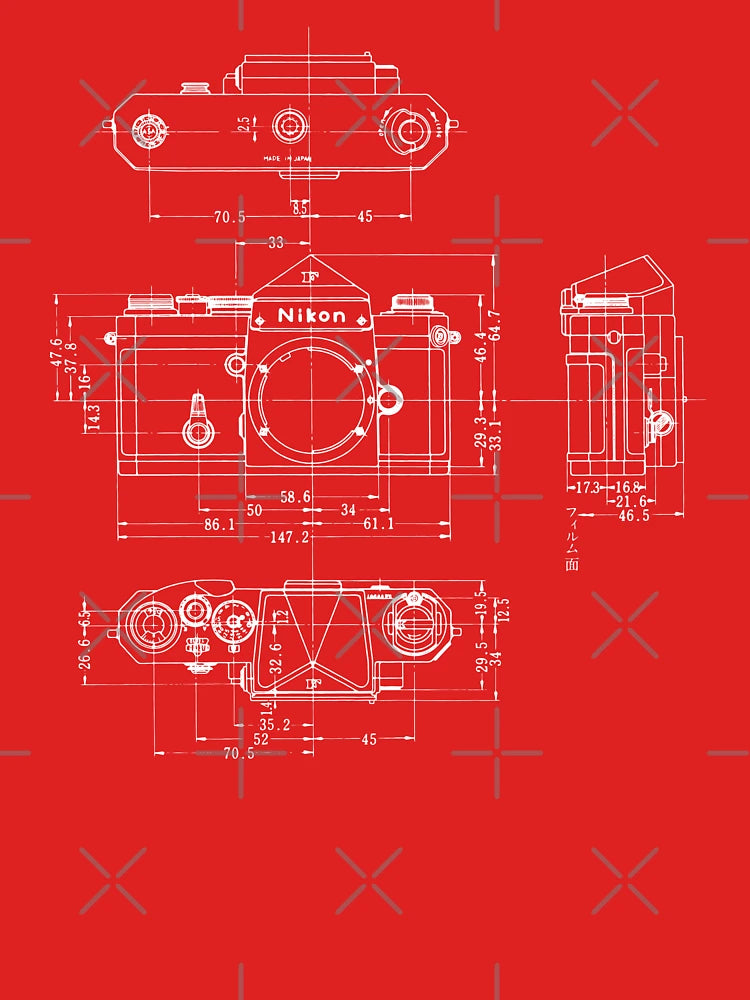 Nikon F Blueprint Vintage Classic Camera Classic T-Shirt