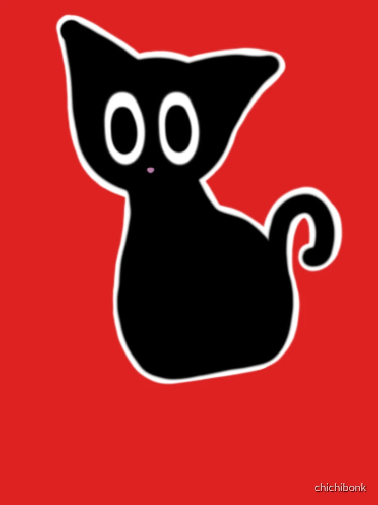 Black Cat Doodle Sticker Classic T-Shirt