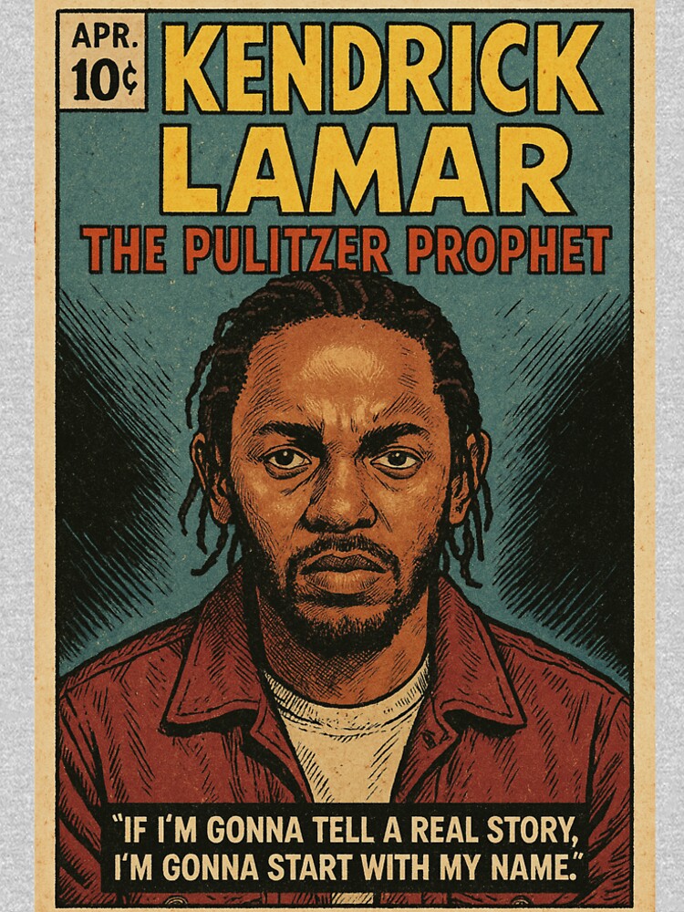 Kendrick Lamar “The Pulitzer Prophet” Vintage Comic Art Premium T-Shirt