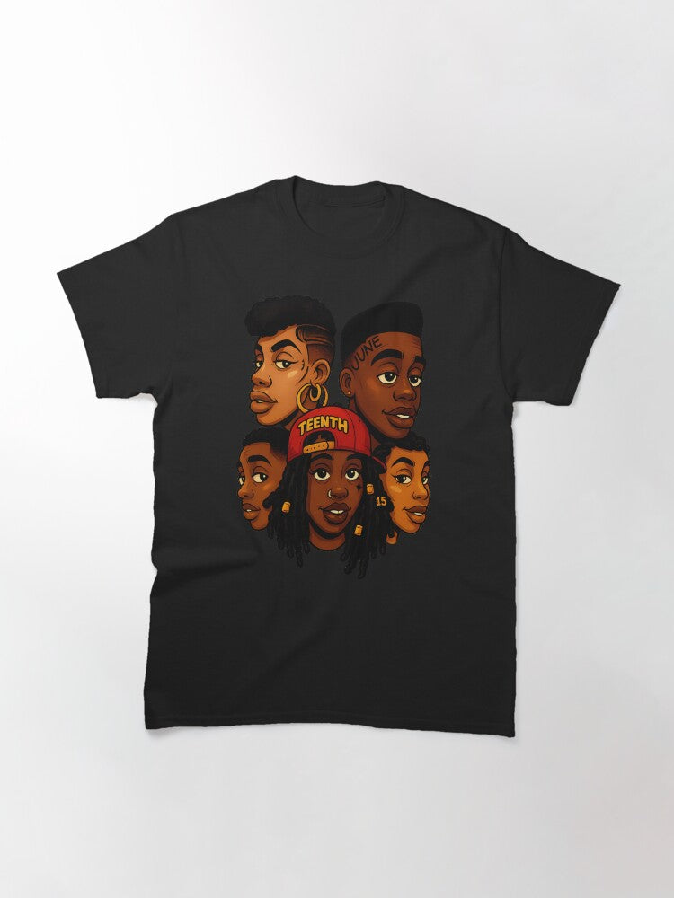 Bold Juneteenth Celebration Art Featuring Black Excellence and Unity Classic T-Shirt Style001