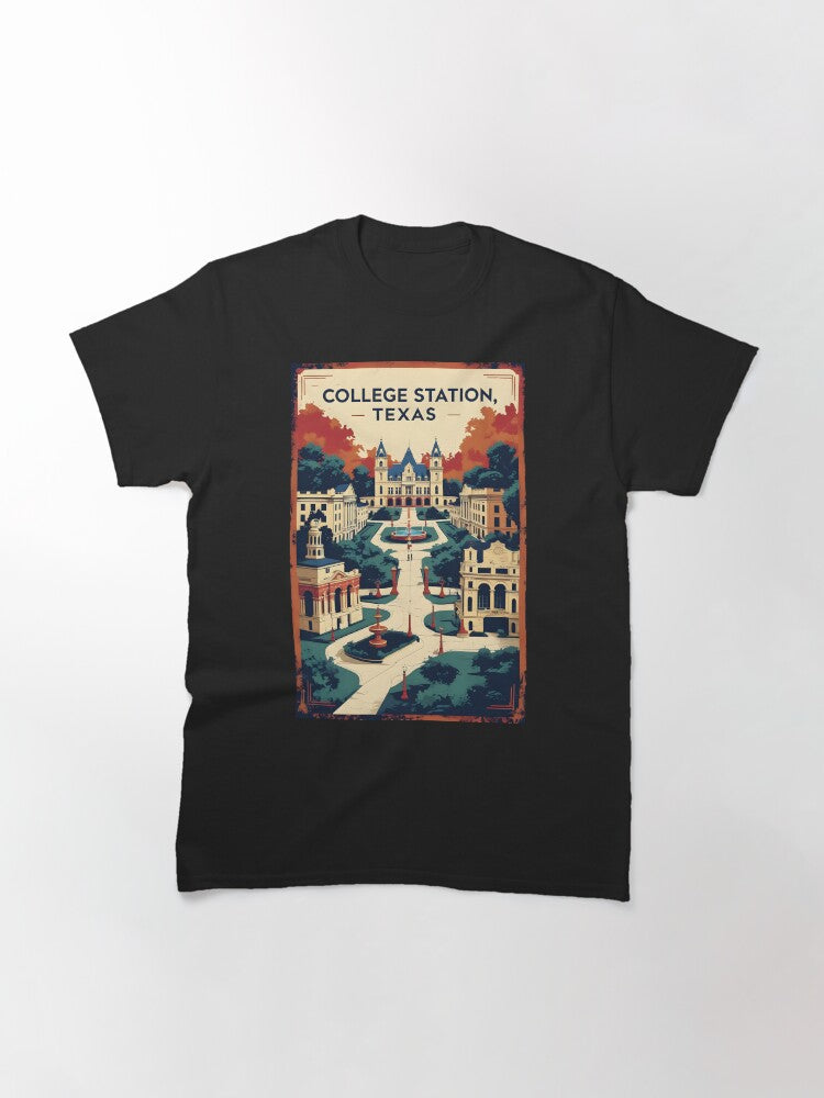 College Station Texas USA Vintage Travel Tourism Classic T-Shirt