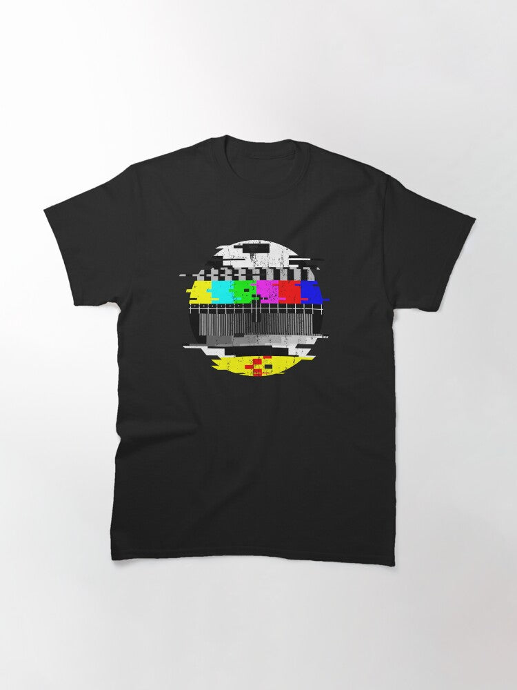 Vintage Glitched TV Test Pattern Graphic Classic T-Shirt