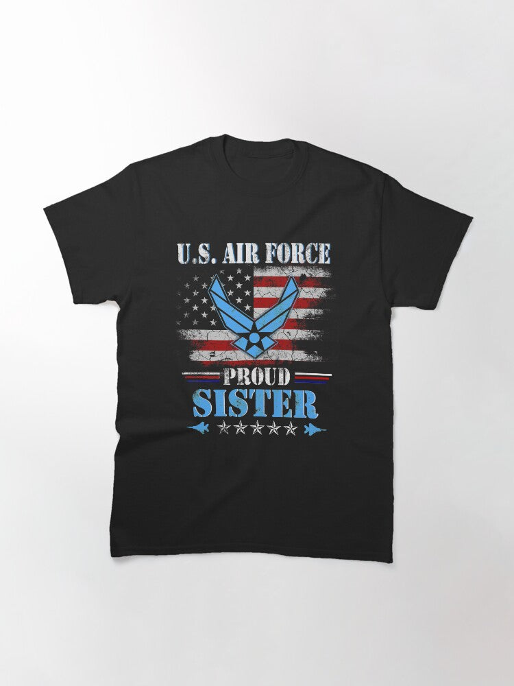 U.S. Air Force Proud Sister USA Flag Vintage Classic T-Shirt