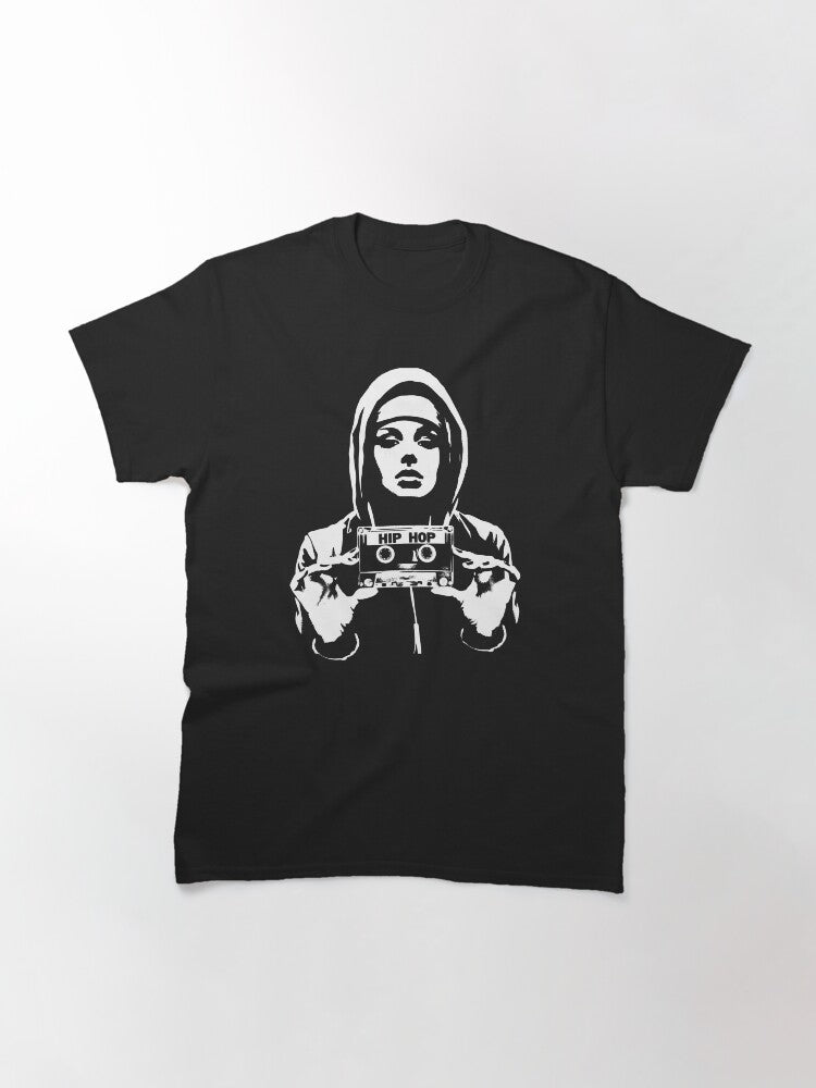 Hip Hop Girl Vintage Cassette Tape Music 80s 90s Retro Graphic Classic T-Shirt