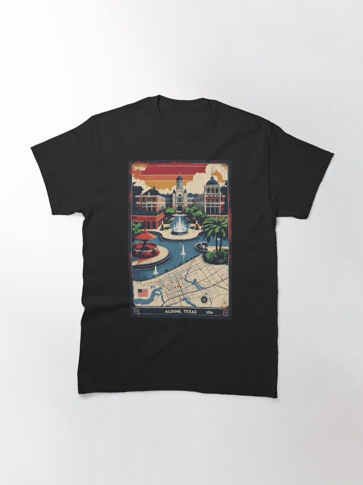 Aldine Texas USA Vintage Travel Tourism Classic T-Shirt