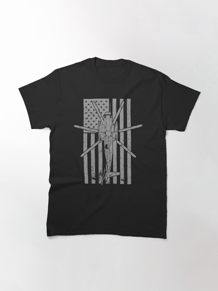 CH-53 Sea Stallion Helicopter Vintage Flag Design Classic T-Shirt