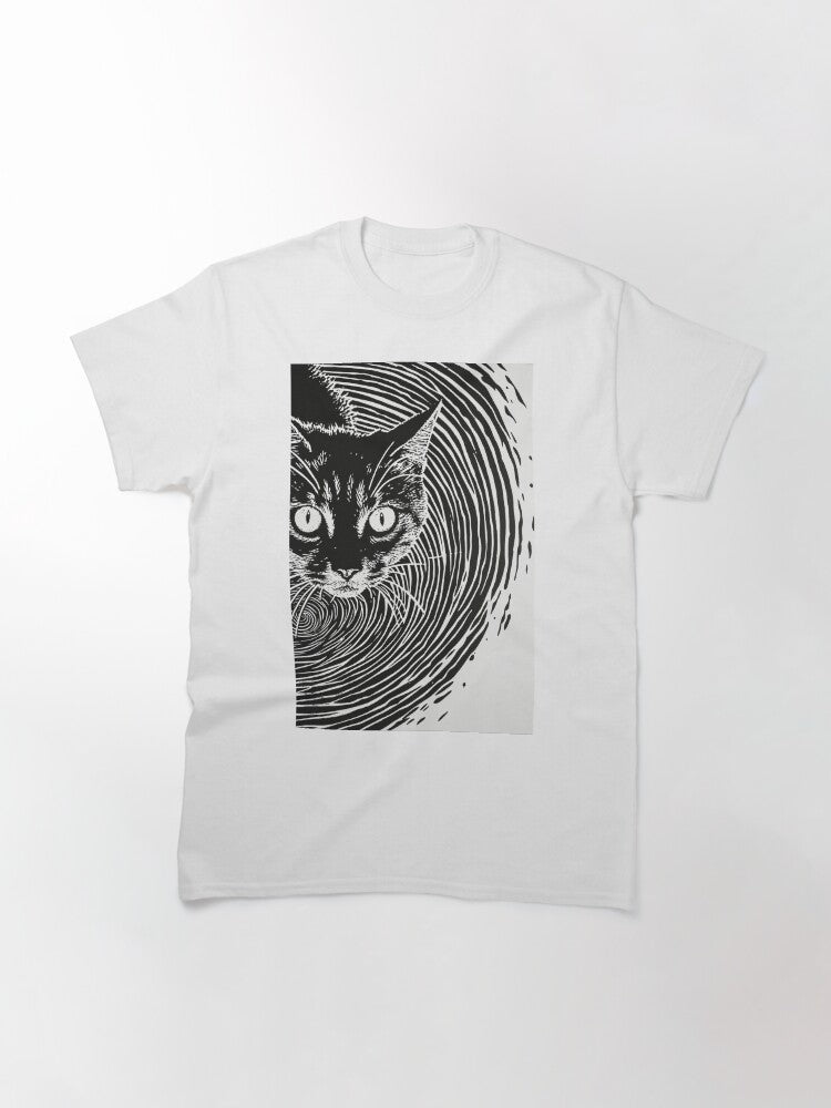 Black Cat by the Spiral: Abstract Expression Classic T-Shirt Style011