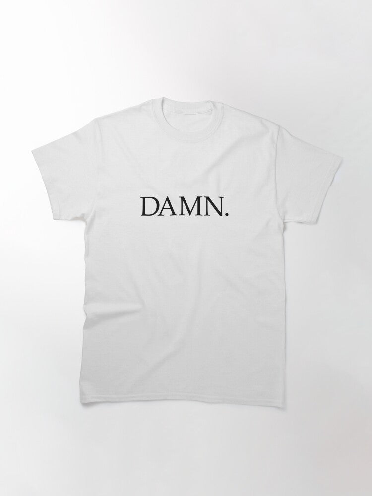 DAMN. (Black Design - Red BG) Classic T-Shirt