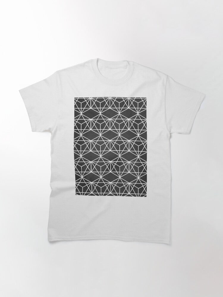 Black and White Geometric Pattern Classic T-Shirt