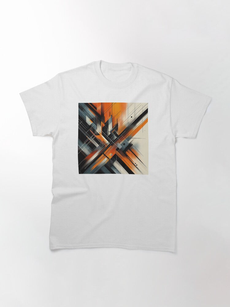 Vibrant Fusion: Exploring Orange & Black Patterns Classic T-Shirt