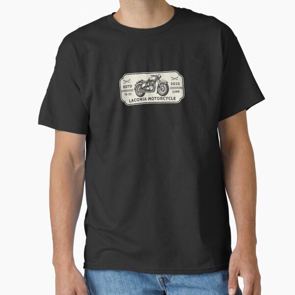 Vintage Laconia Motorcycle Rally 2025 Badge Design Classic T-Shirt
