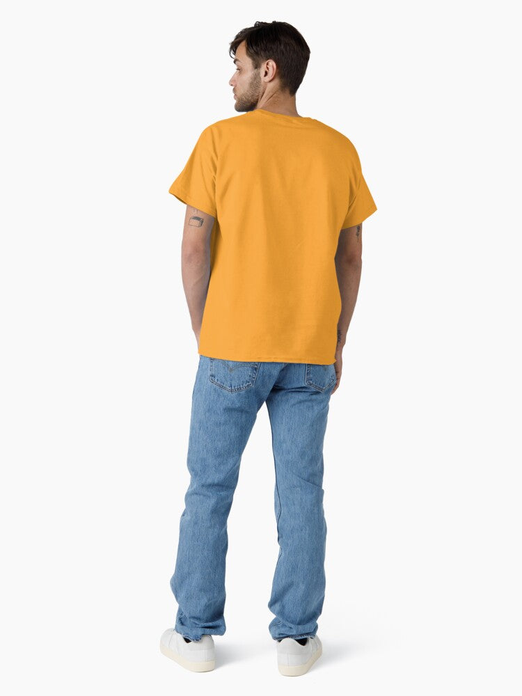 Vintage floral design 1970 yellow tint Classic T-Shirt