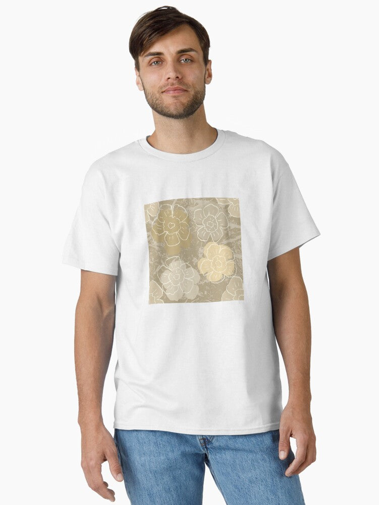 Vintage Cream Floral Classic T-Shirt