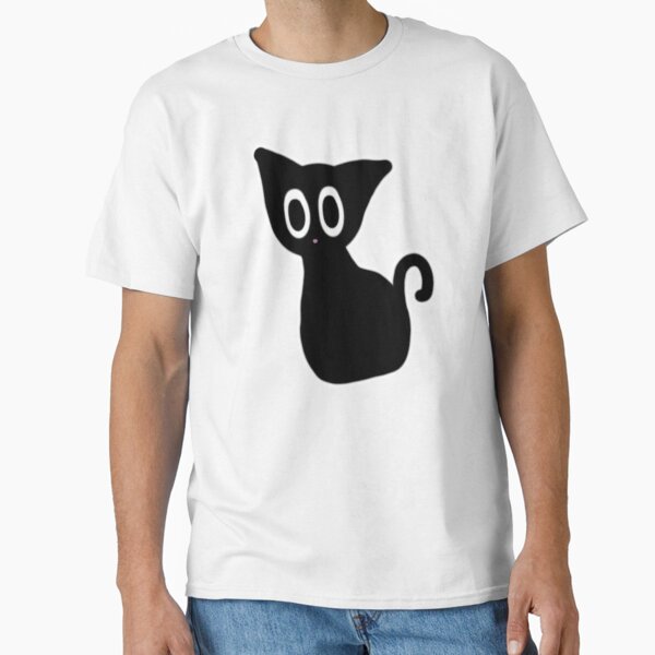 Black Cat Doodle Sticker Classic T-Shirt