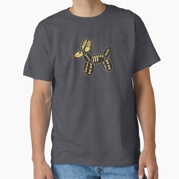 Skeleton Balloon Dog | Summerween Cute Spooky Dog Art in Yellow and Black Classic T-Shirt