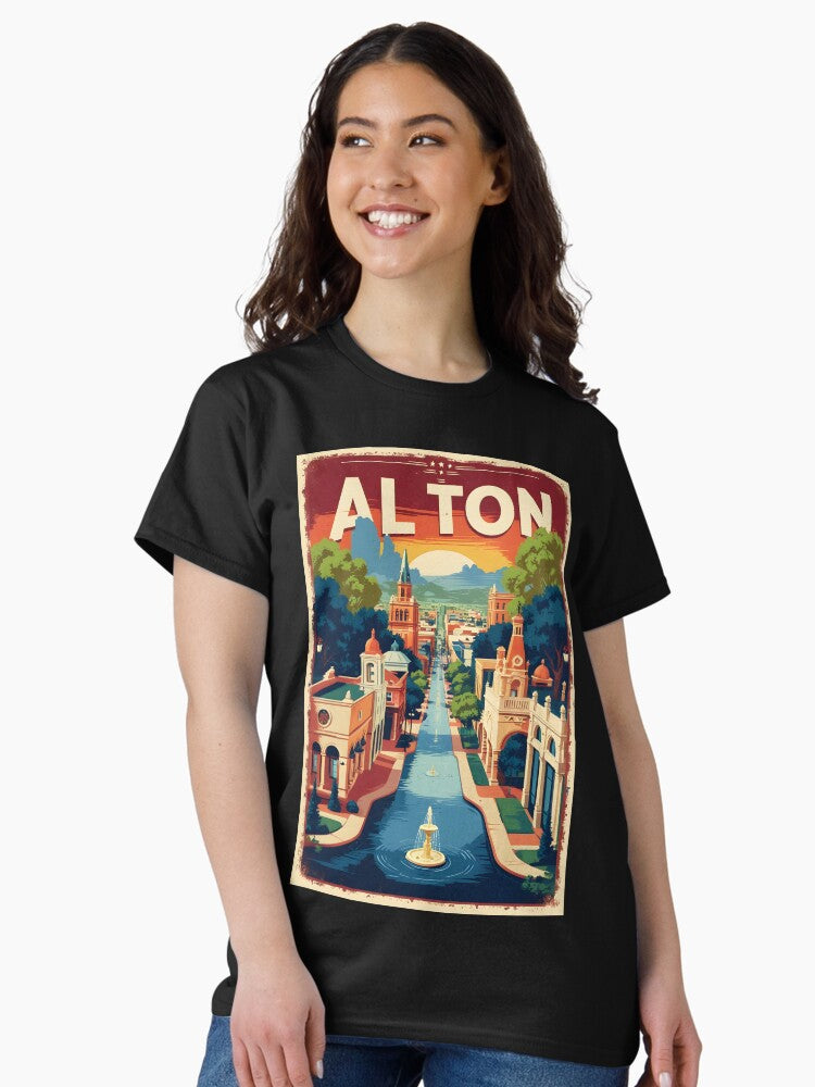 Alton Texas USA Vintage Travel Tourism Classic T-Shirt