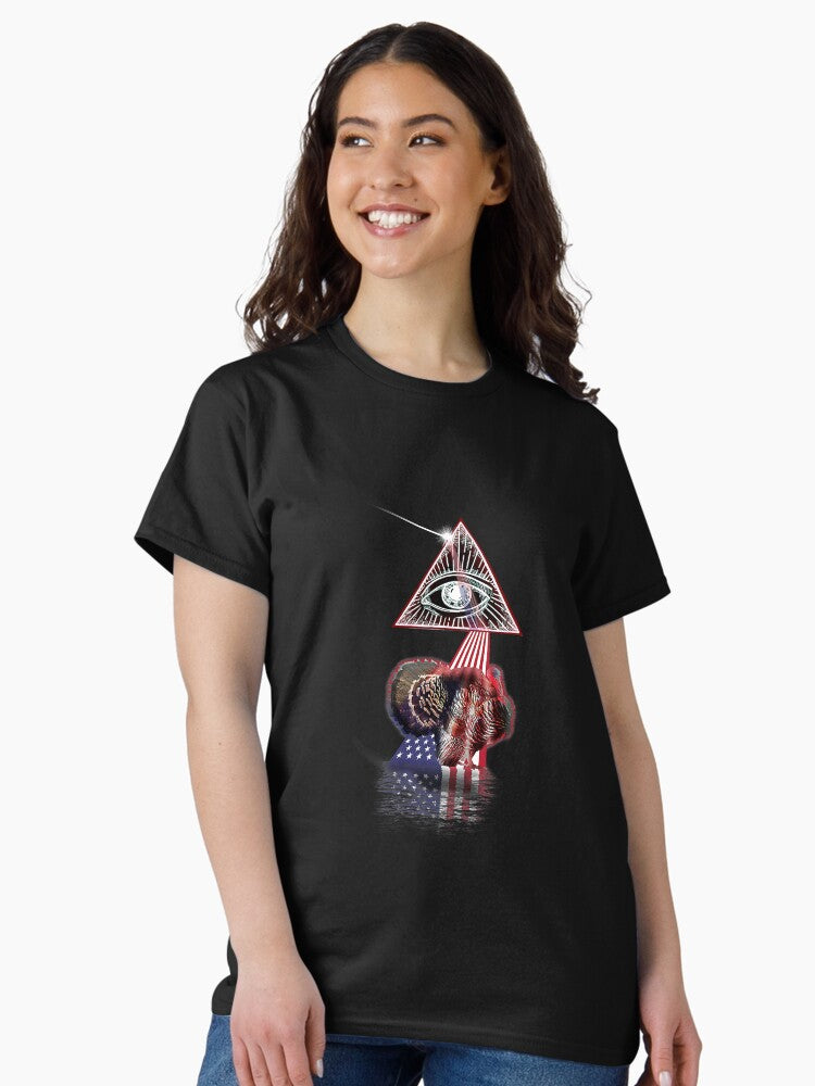 Vintage Retro Prism Us Flag Turkey Classic T-Shirt