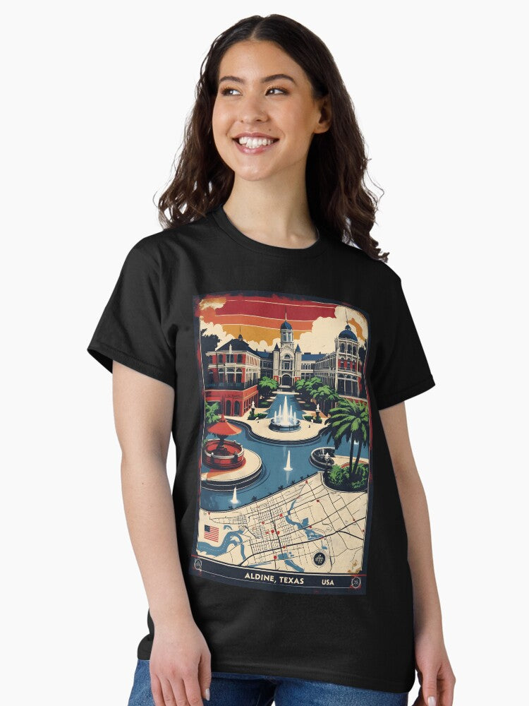 Aldine Texas USA Vintage Travel Tourism Classic T-Shirt