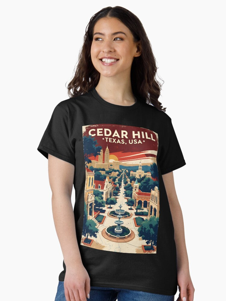 Cedar Hill Texas USA Vintage Travel Tourism Classic T-Shirt