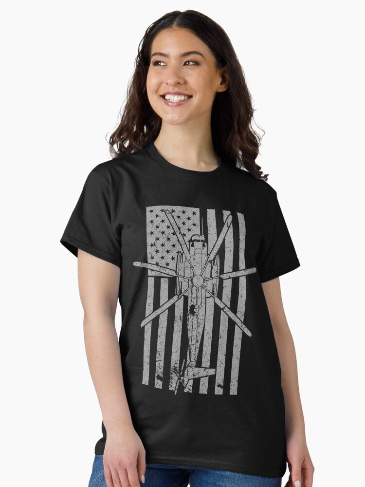 CH-53 Sea Stallion Helicopter Vintage Flag Design Classic T-Shirt