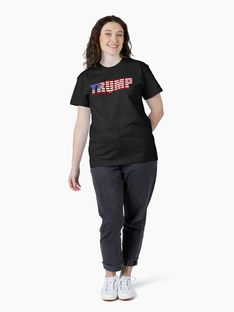 Donald Trump American Flag Patriotic Fourth of July USA Classic T-Shirt