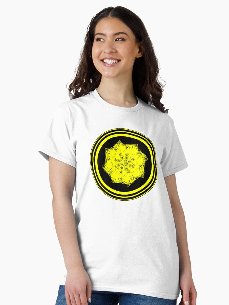 “The Last Snowflake” - Geometric shape - Black and White - Circle - Logo - Minimal Classic T-Shirt