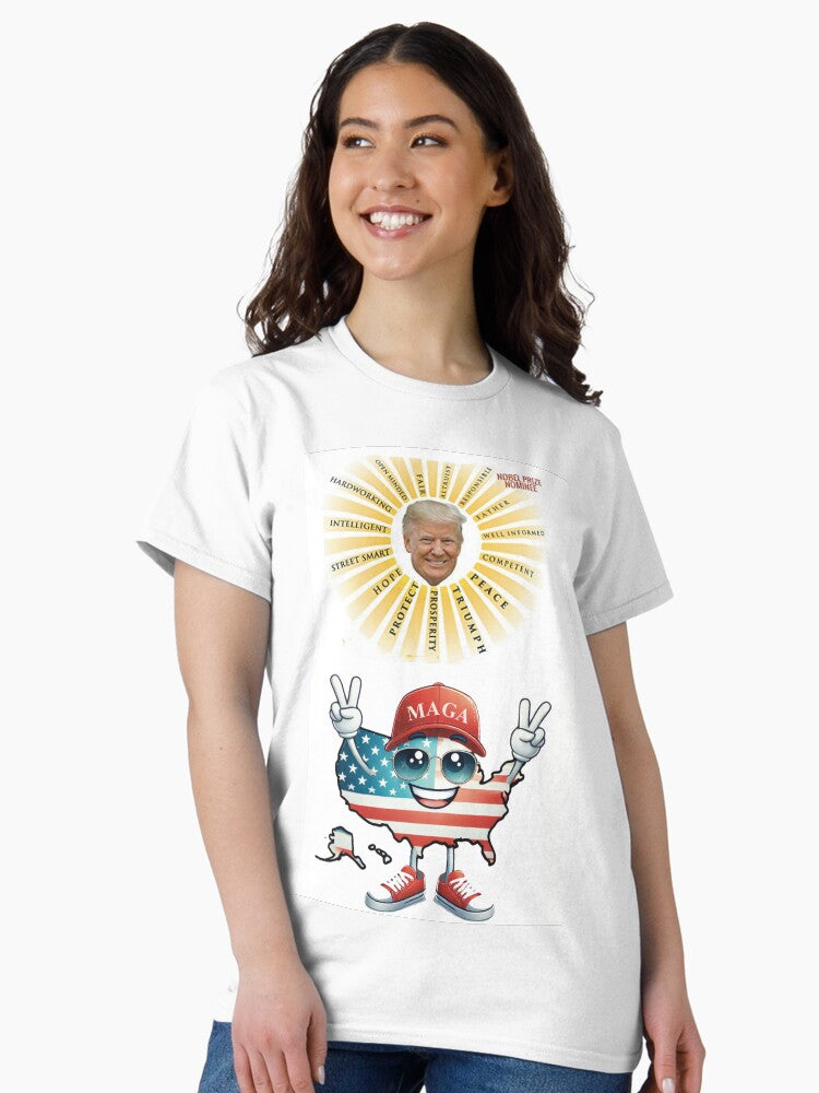 Trump sun & MAGA American flag Classic T-Shirt