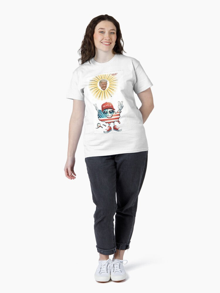 Trump sun & MAGA American flag Classic T-Shirt