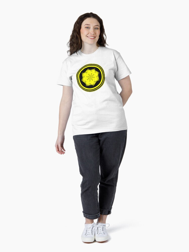 “The Last Snowflake” - Geometric shape - Black and White - Circle - Logo - Minimal Classic T-Shirt
