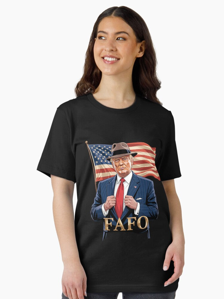Trump FAFO F Around Find Out US Flag Essential T-Shirt
