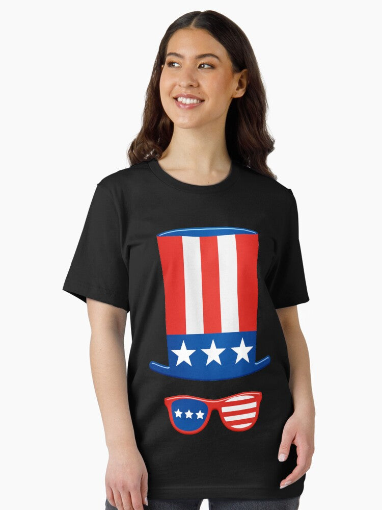 Vintage USA flag Hat and Specs illustration Essential T-Shirt