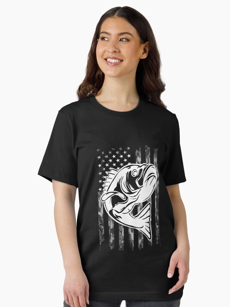 Vintage US Flag Fish 4th of July Fishing Patriot Fisherman Essential T-Shirt